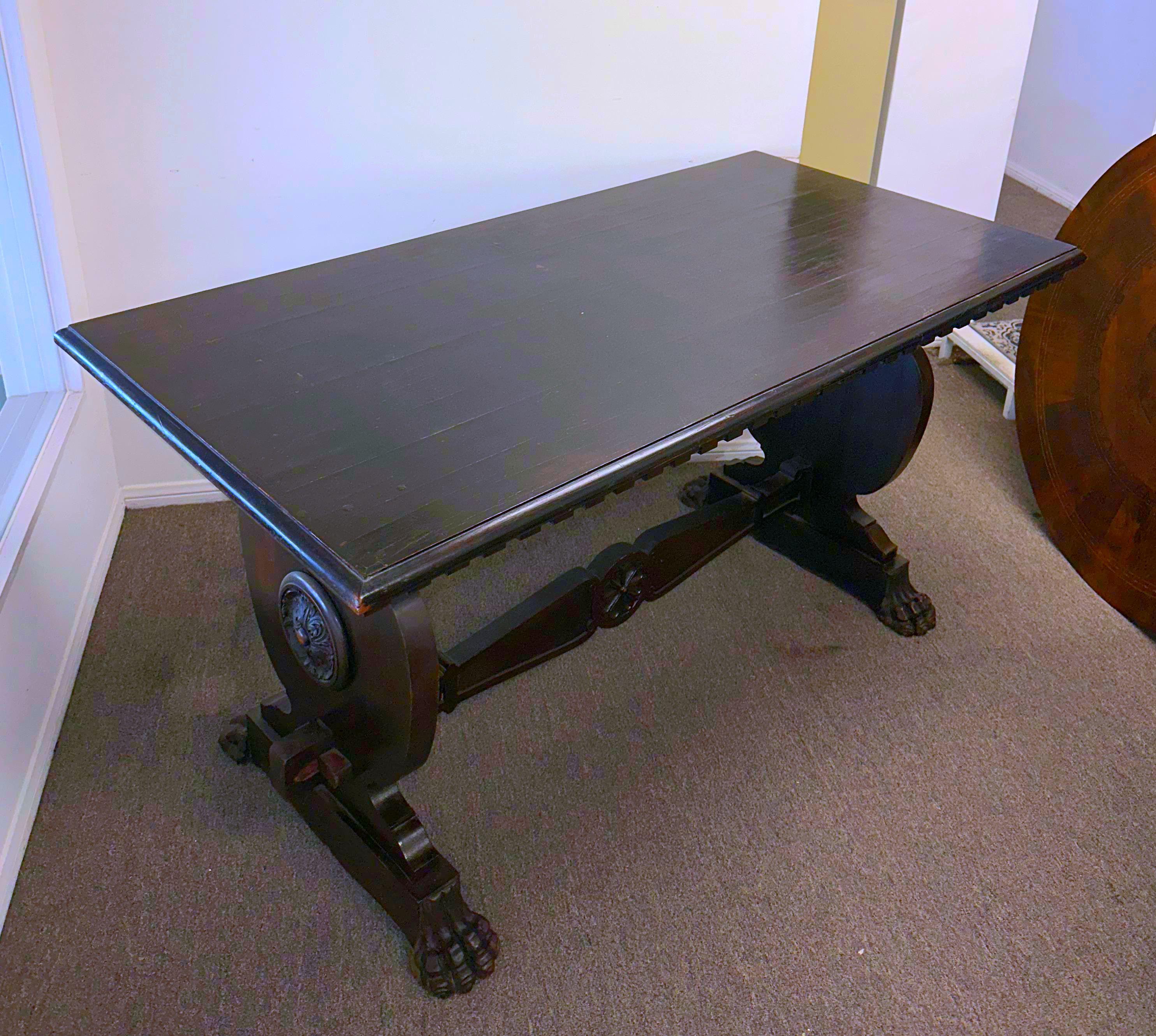 Walnut Tuscan Trestle Table For Sale