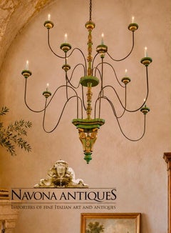 Tuscan Two-Tier Painted Chandelier