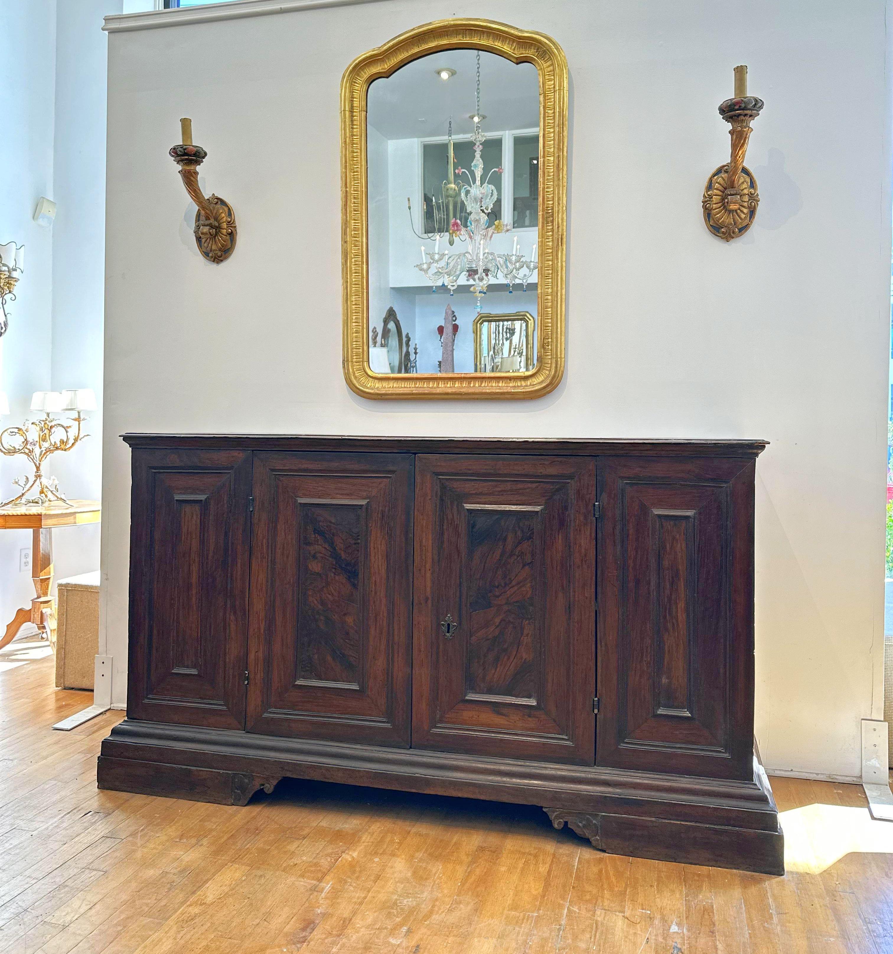 Tuscan Walnut Credenza, circa 1700 For Sale 4