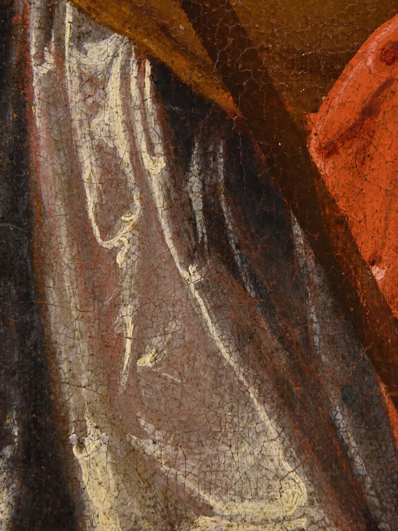 San Miguel Arcángel escuela Toscana Siglo XVI Pintura Óleo sobre lienzo Italia en venta 5