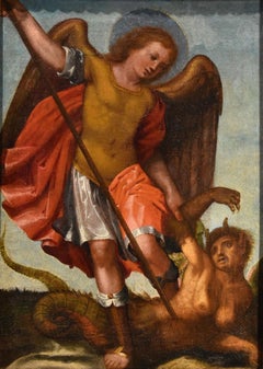 San Miguel Arcángel escuela Toscana Siglo XVI Pintura Óleo sobre lienzo Italia