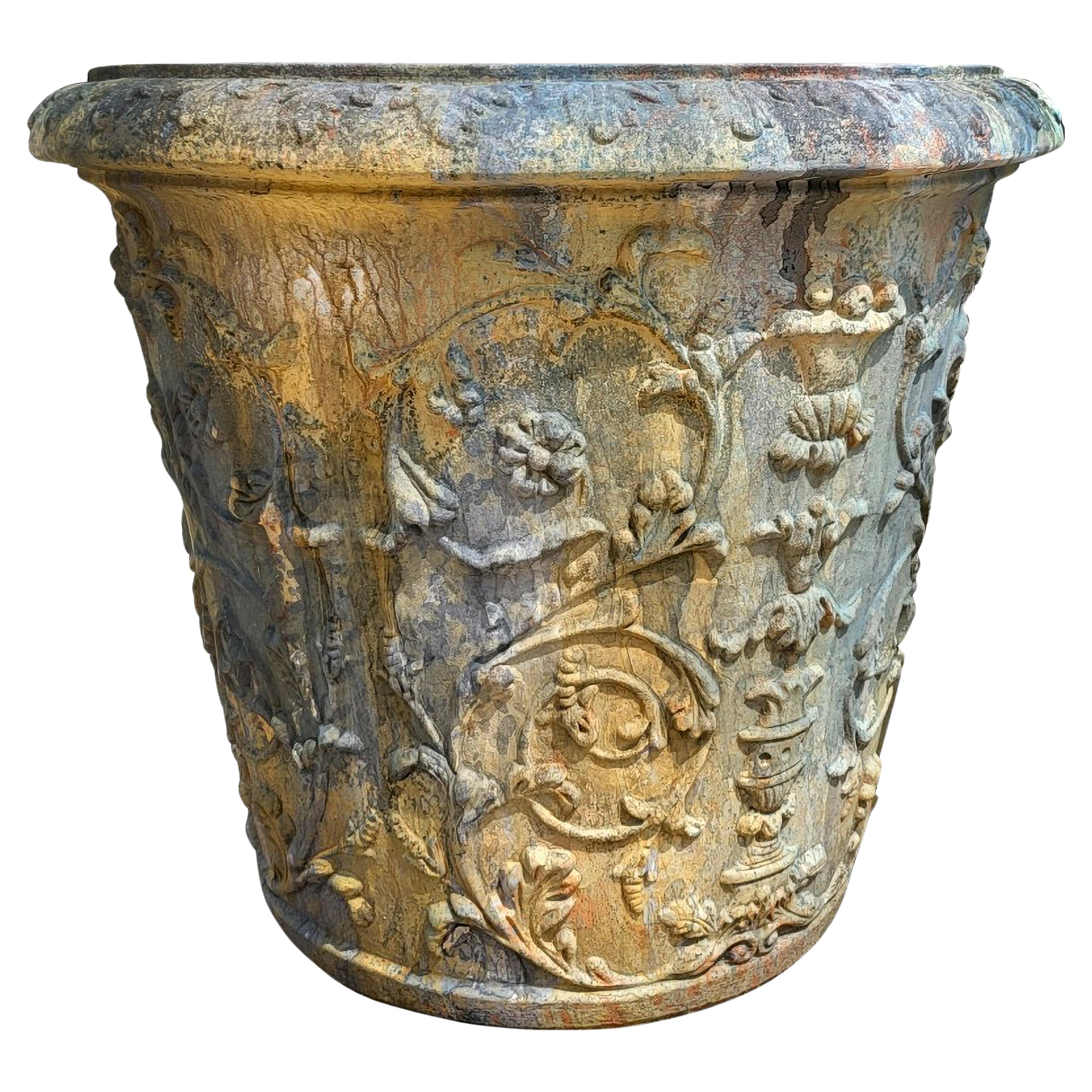 Vase à fleurs de TUSCANE Ø73 CM DE L'ANCIENNE FABRICATION RICCERI 20ème Siècle en vente