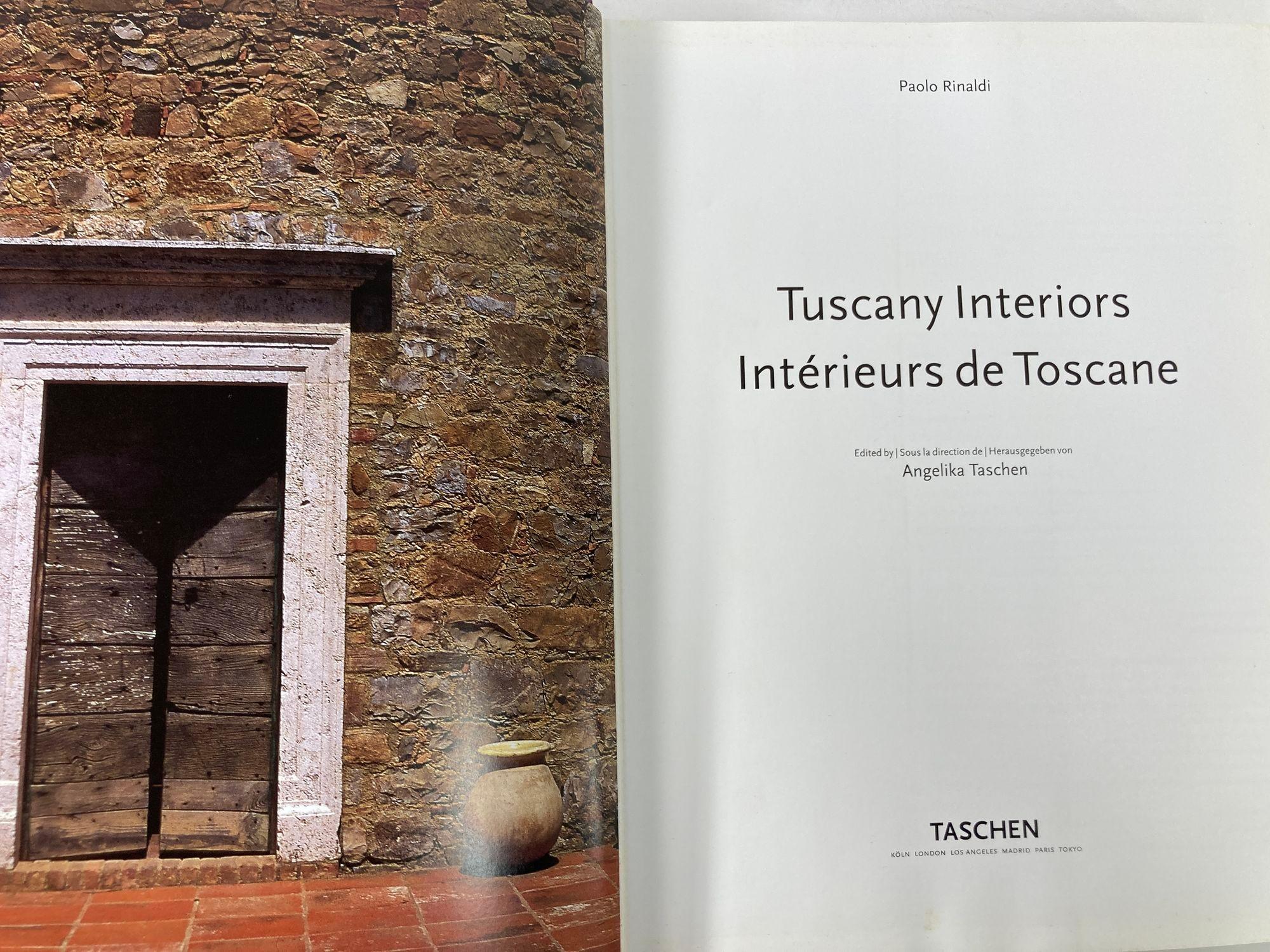 Tuscany Interiors Hardcover Book by Paolo Rinaldi In Good Condition For Sale In North Hollywood, CA