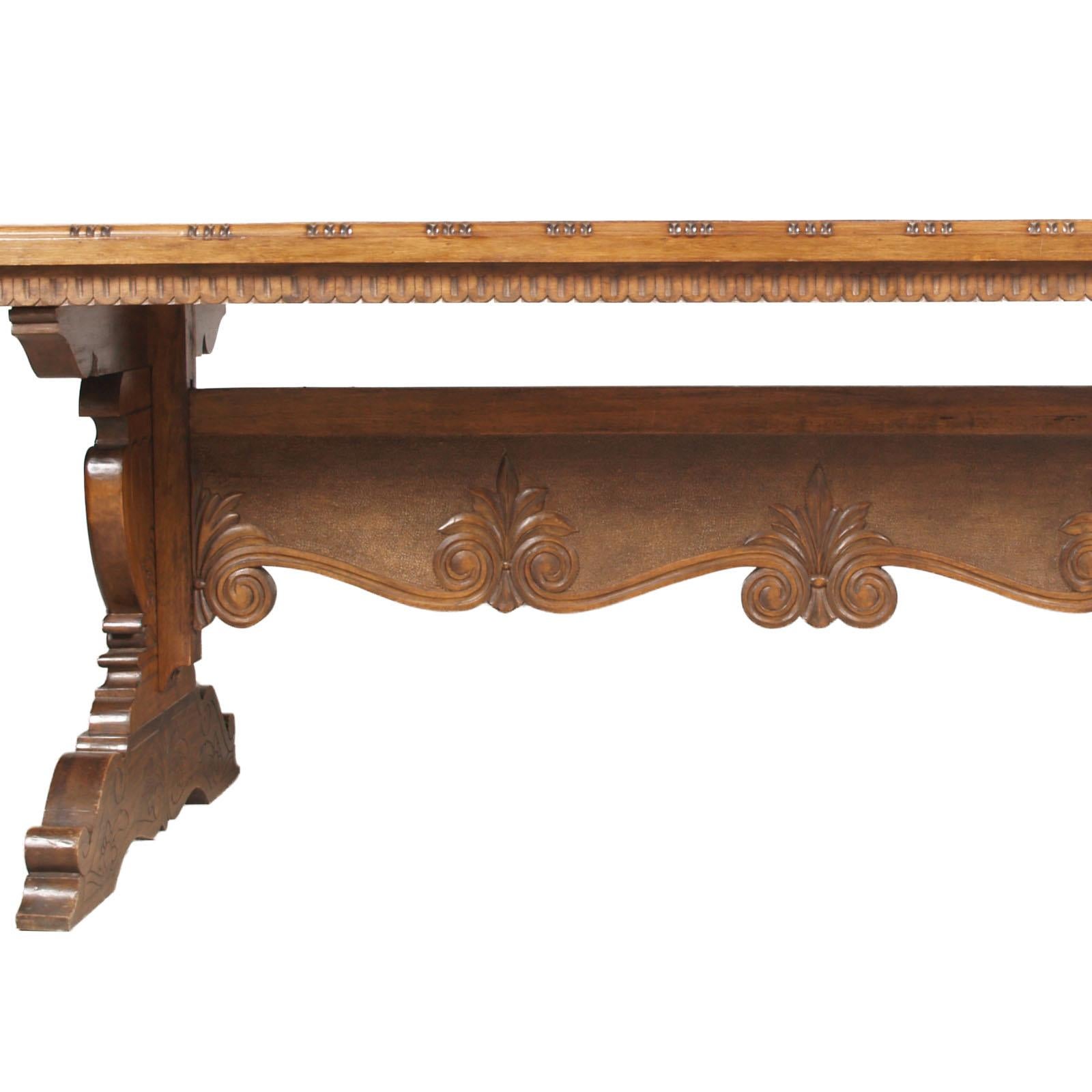 hand carved dining table