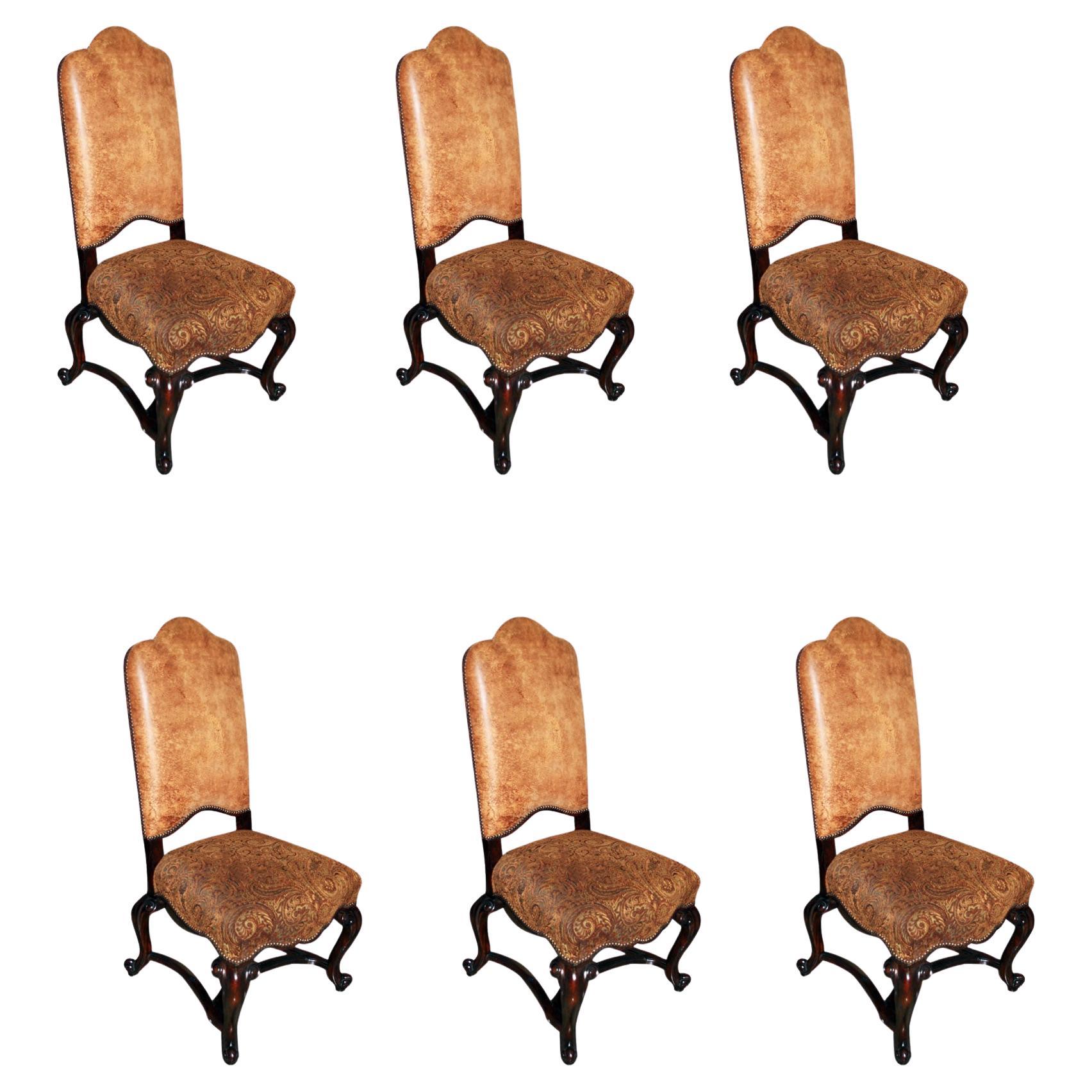 Tuscon Style Dining Chairs Set of 6 For Sale