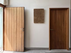Arte Povera, pittura di paesaggio, un processo naturale e fisso, marrone grezzo.
