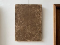 Arte Povera, pittura di paesaggio, un processo naturale e fisso, marrone grezzo.