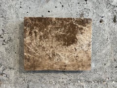 Empty and full, informalist painting with natural pigments on cotton with frame