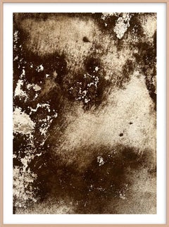 Peinture néoxpressionniste / organique, Terre sur papier Hahnemühle, Brown.