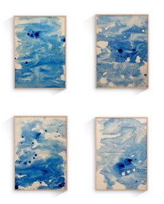 Set of 4 Abstract Expressionist, Original pieces, Landscapes and seascapes