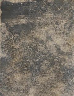 "Under construction", Original painting with concrete on paper, Art Povera