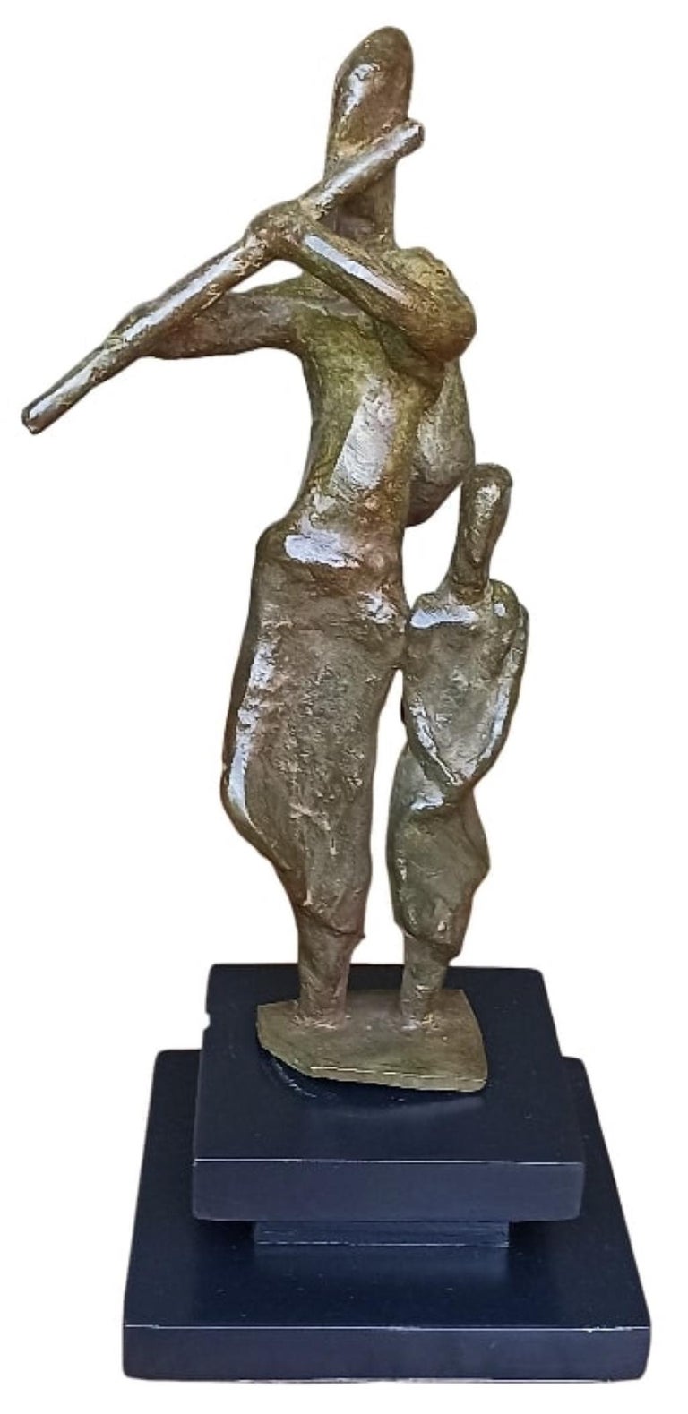 Tushar Kanti Das Roy Playing Flute, Bronze Sculpture, Figurative by Contemporary “In Stock” For Sale at 1stDibs | bronze flute, tushar kanti
