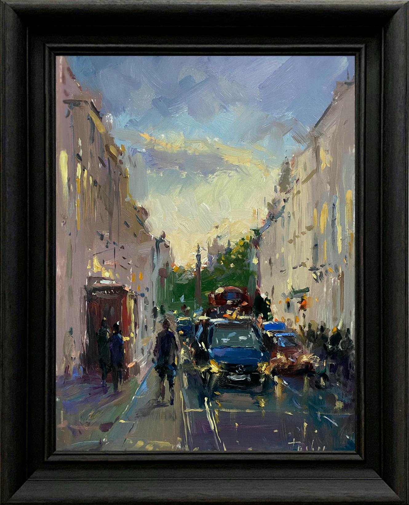 Regent Street St James at Twilight- original cityscape surrealistic oil painting