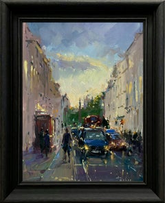 Regent Street St James at Twilight- original cityscape surrealistic oil painting