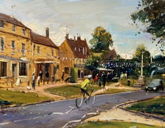 Broadway, Cotswold with Oil on Board, Painting by Tushar Sabale