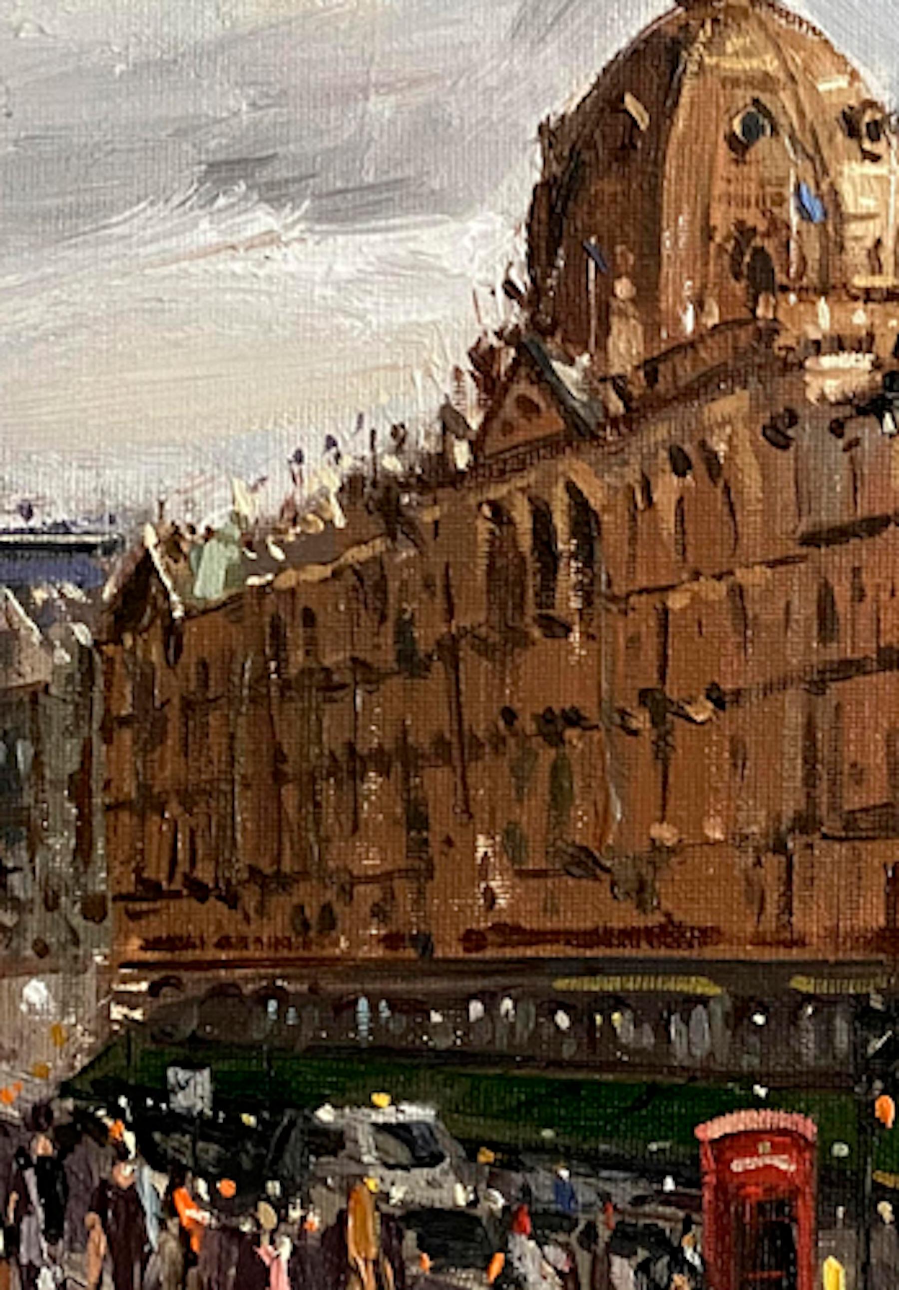 Harrods View painted Plein Air All Prima.
Discover new works by Tushar Sabale available to buy online and in our art gallery at Wychwood Art. Tushar Sabale is an award-winning, Indian born, British artist who paints en plein air as well as in his