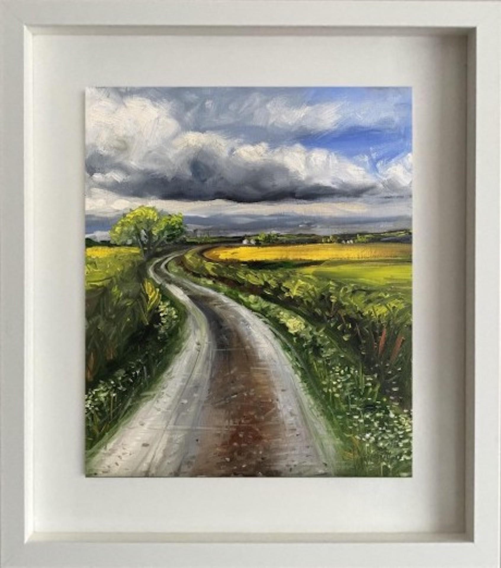 Tushar Sabale, Landstraße in Cotswold, Original preiswertes Gemälde im Angebot 2