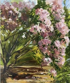 Tushar Sabale, Pink Rhododendron, Orignal Floral Painting, Affordable Art