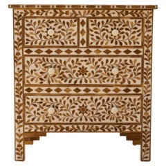 Tusi Floral Teak Wood Inlay Dresser - Chest by House of Jaipur