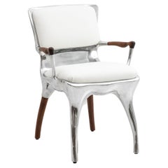 Tusk Arm Chair, Polished Aluminum, USA, 2023