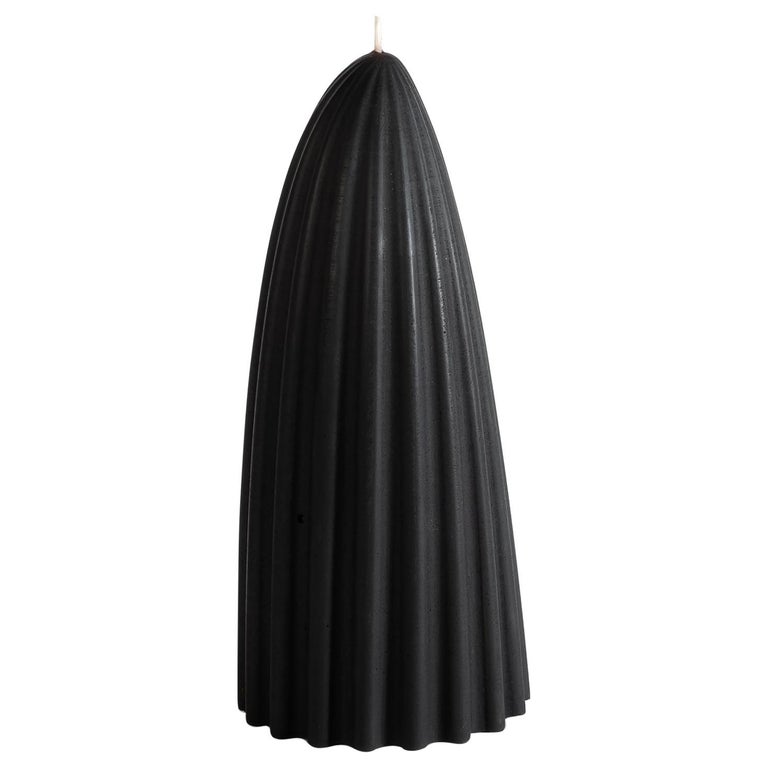 Tusk Candle, Medium, Black Beeswax For Sale