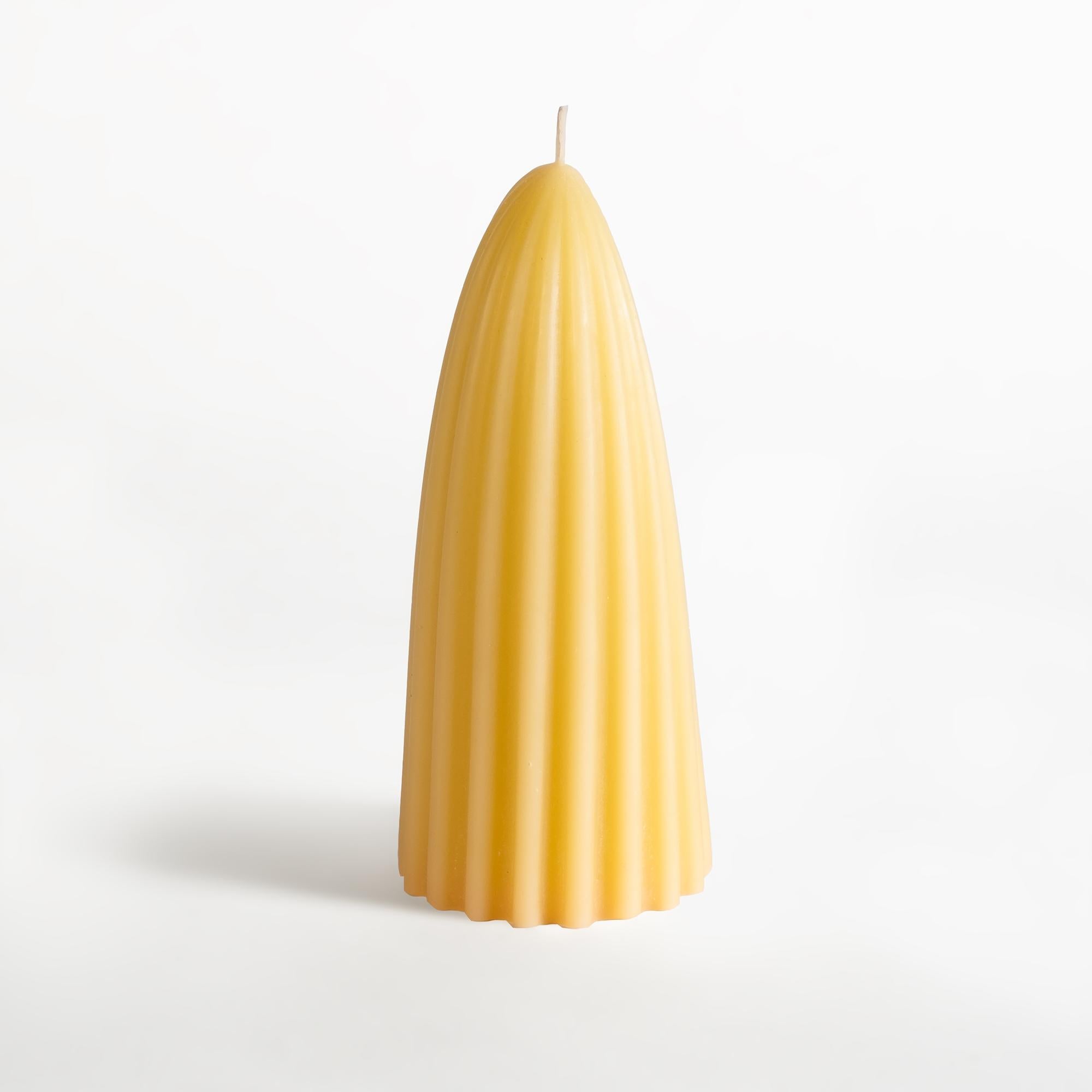 American Tusk Candle, Medium, Natural Beeswax For Sale