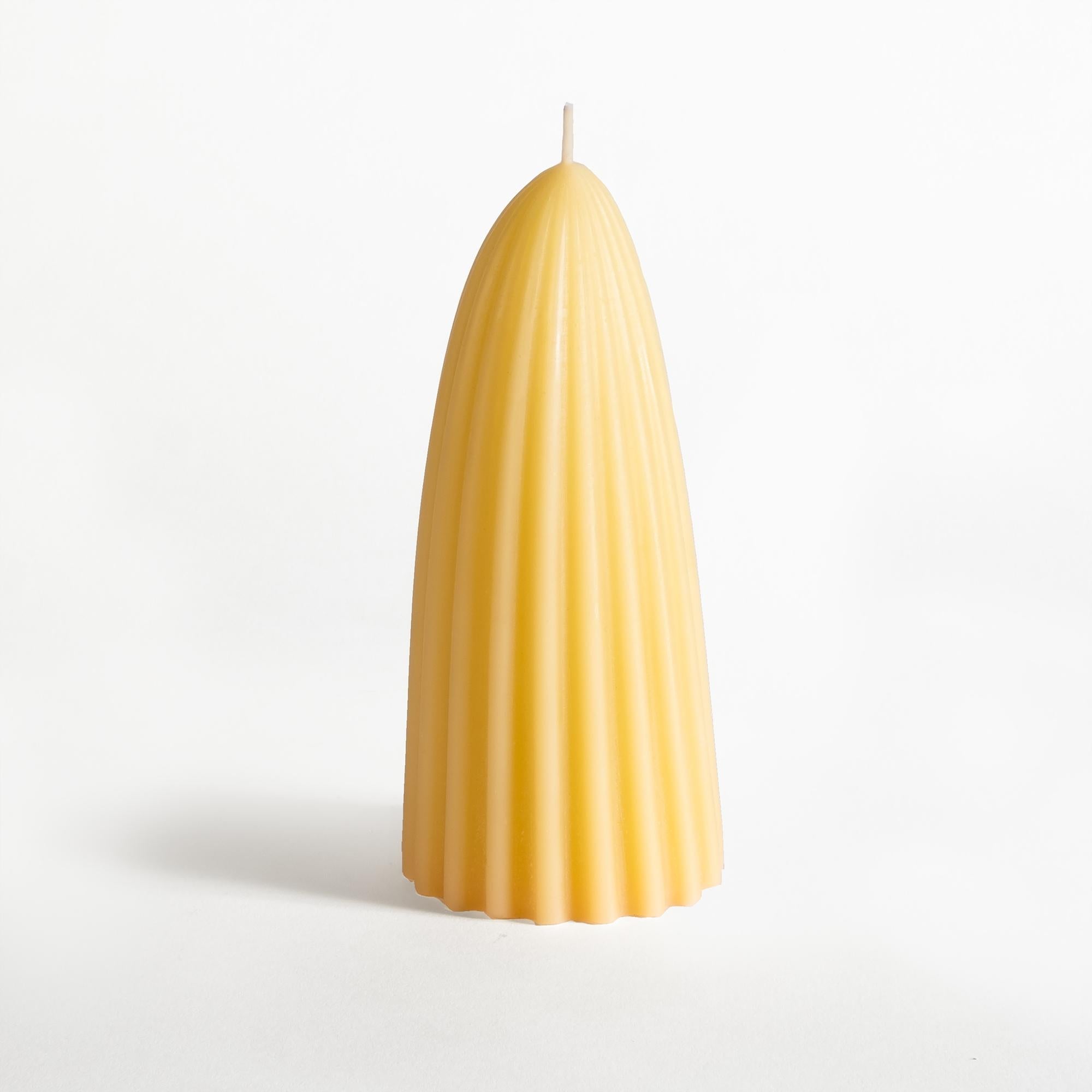 American Tusk Candle, Set of Two, Natural Beeswax For Sale