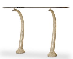 Faux Ivory Bone console Inspired by Tomasso Barbi