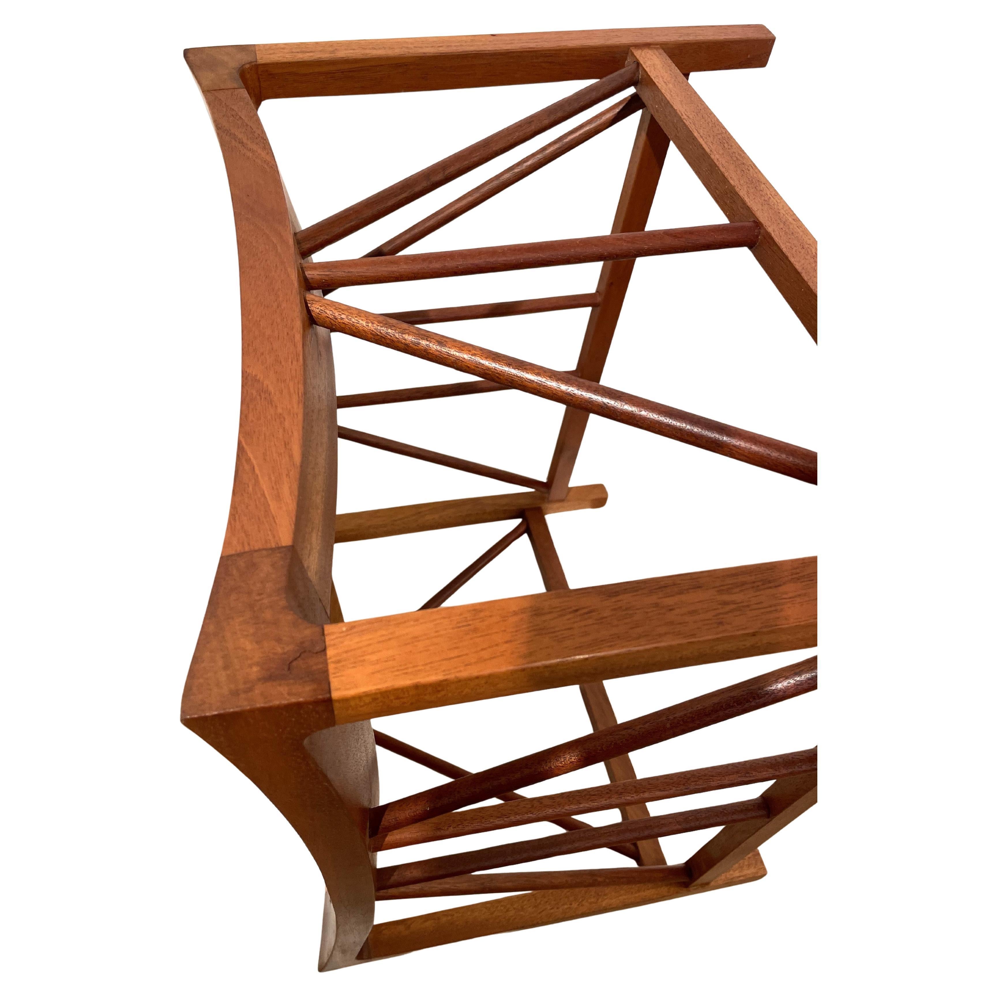 Mid-20th Century Tutankhamun mod 1063 mahogany stool by Josef Frank For Sale