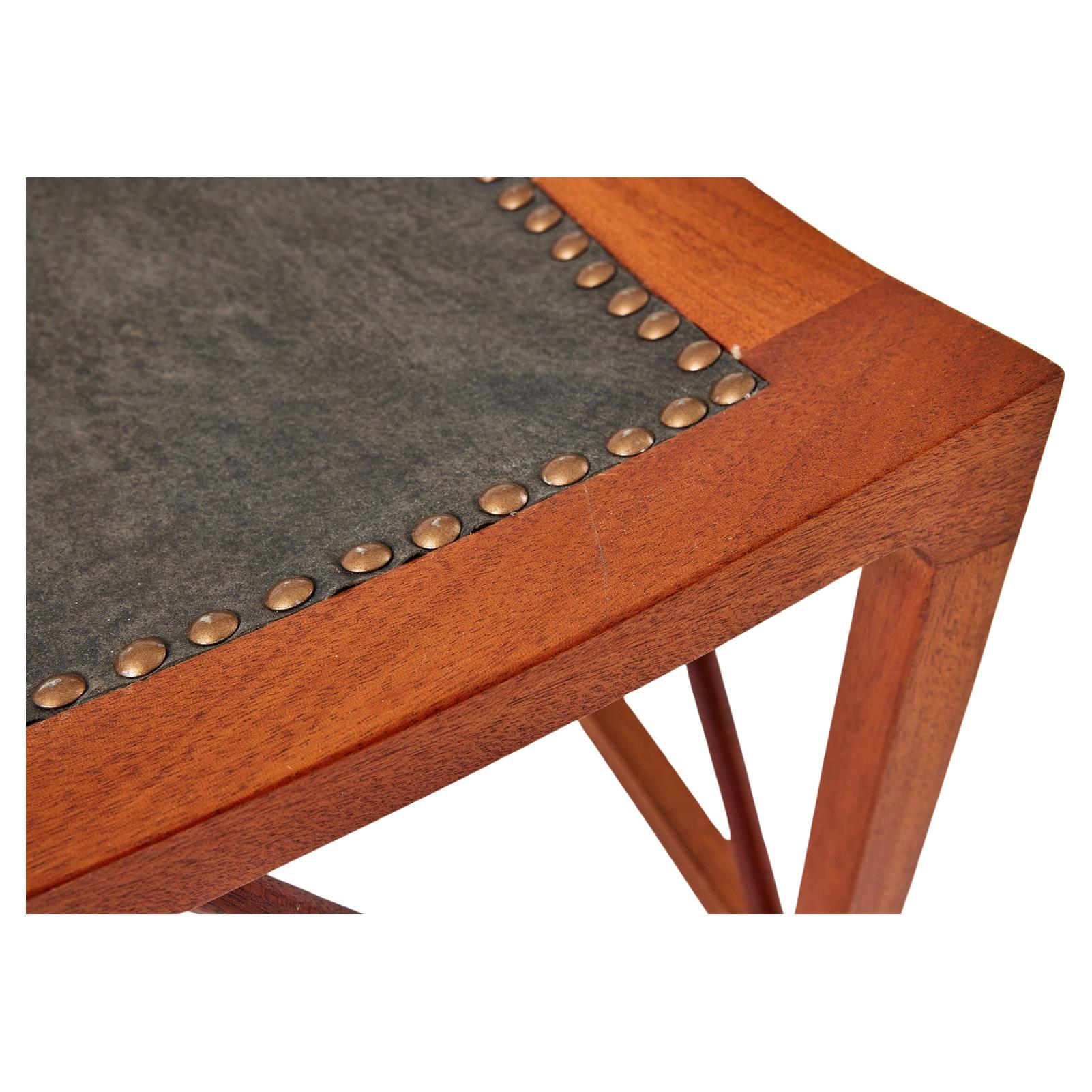 Mid-Century Modern Tutankhamun mod 1063 mahogany stool by Josef Frank For Sale
