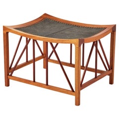 Tutankhamun mod 1063 mahogany stool by Josef Frank