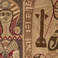 Tutankhamun - Tapisserie textile patchwork vers 1925