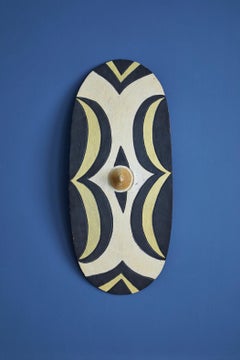 Tutsi Ceremonial Dance Shield from Wood and Paint Pigment, Rwanda, 1930s