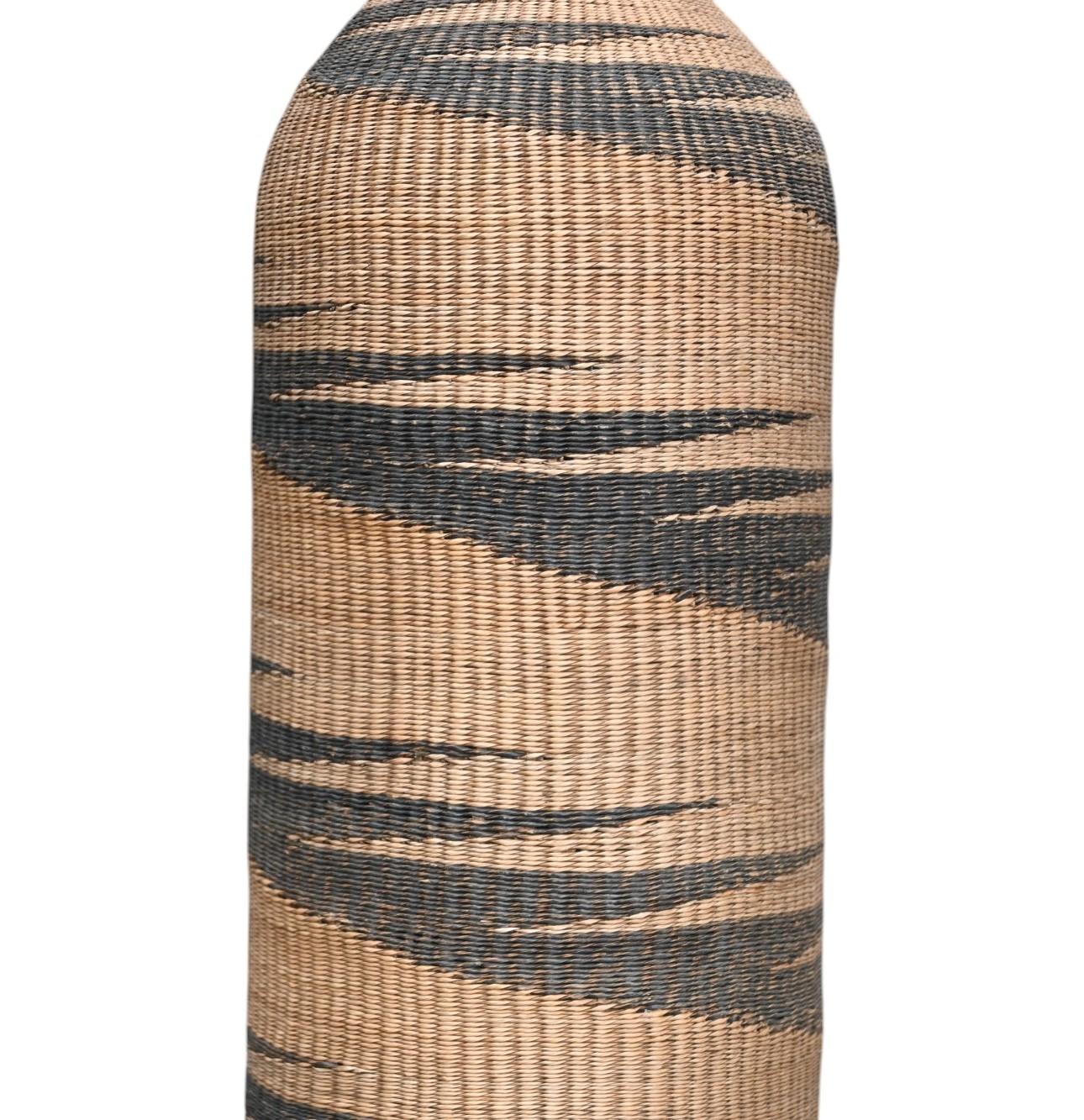 Tribal Rare Tutsi Prestige Bottle — Museum-Quality Weaving (Rwanda, 20th Century) For Sale