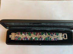 "Tutti Frutti" Bracelet with Rubies, Sapphires, Emeralds and Diamonds