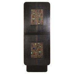 Tutti Frutti Armario Alto de Bronce con Piedras Semipreciosas