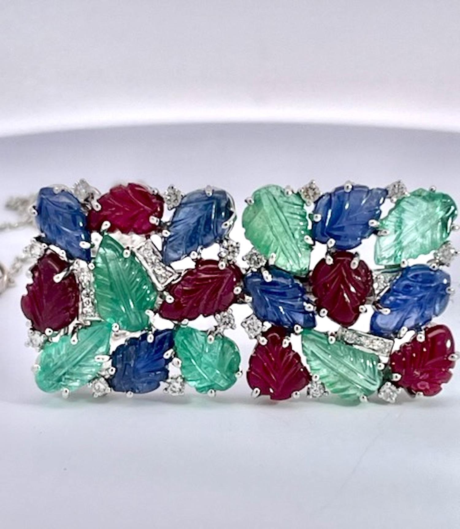 Women's Tutti Frutti Brooch/Necklace 18K