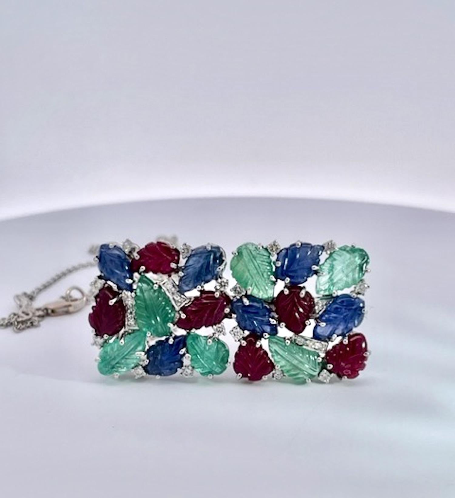 Tutti Frutti Brooch/Necklace 18K 2