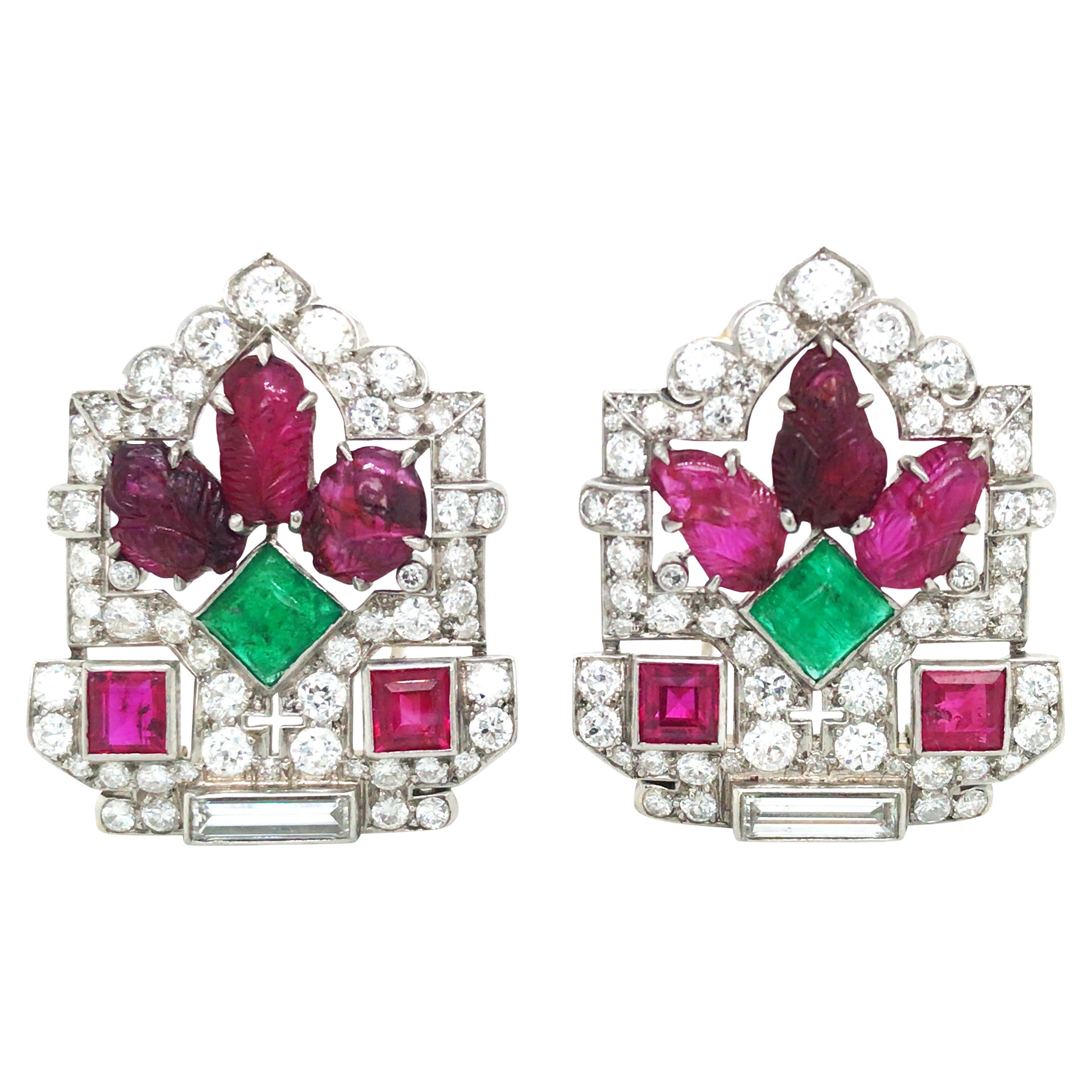 Tutti Frutti Diamond Brooch