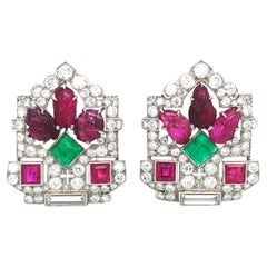 Tutti Frutti Diamond Brooch