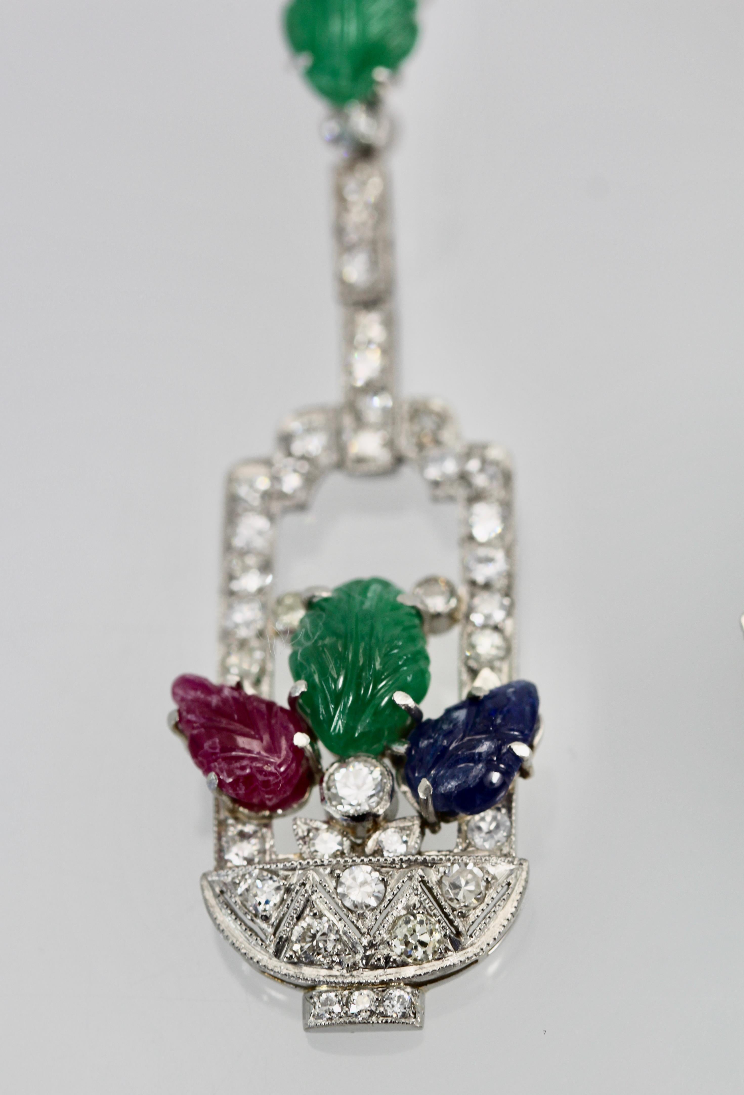 Tutti Frutti Diamond Drop Earrings 2