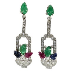 Tutti Frutti Diamond Drop Earrings