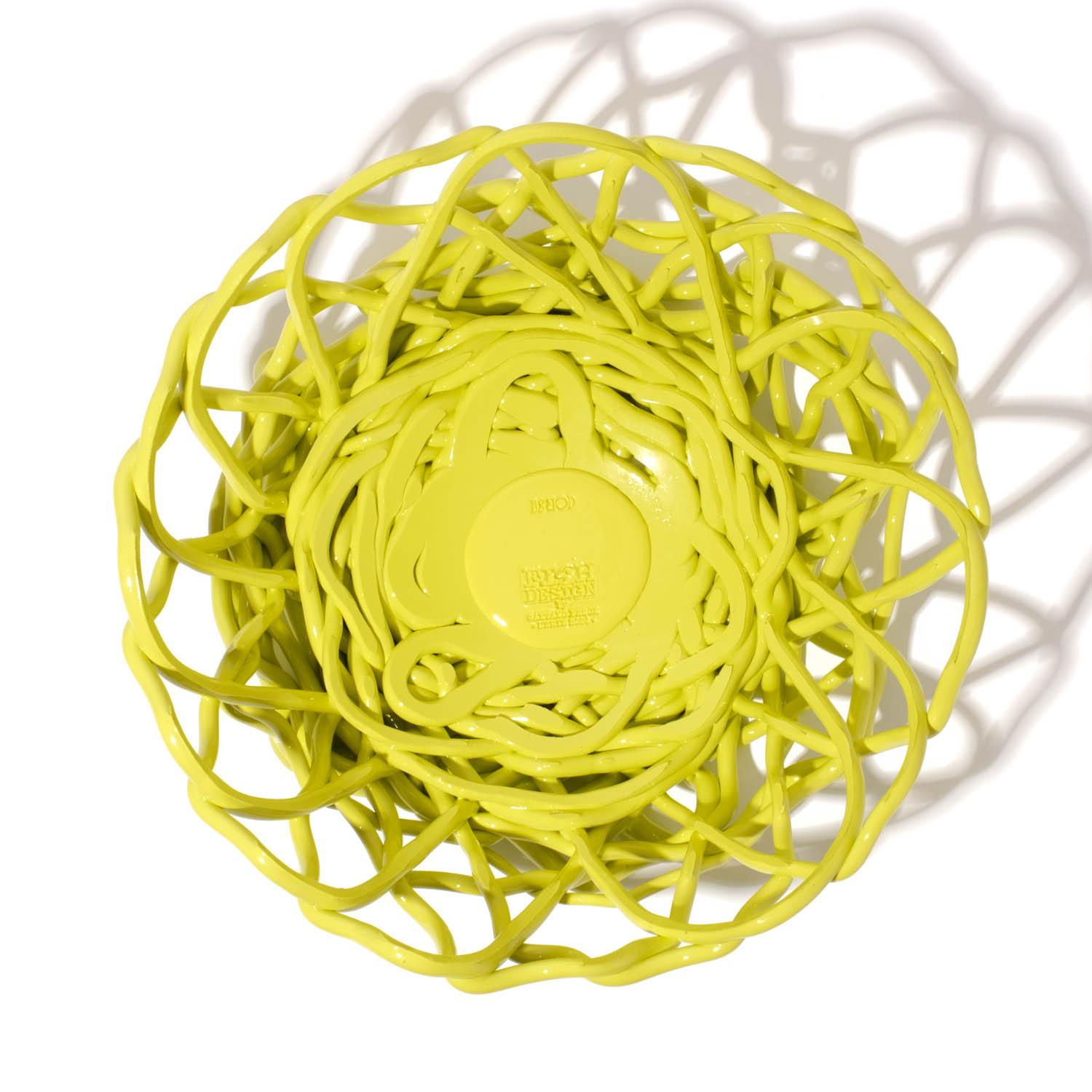 Contemporary Gaetano Pesce Tutti Frutti II Basket XXL Resin Fluo Yellow For Sale