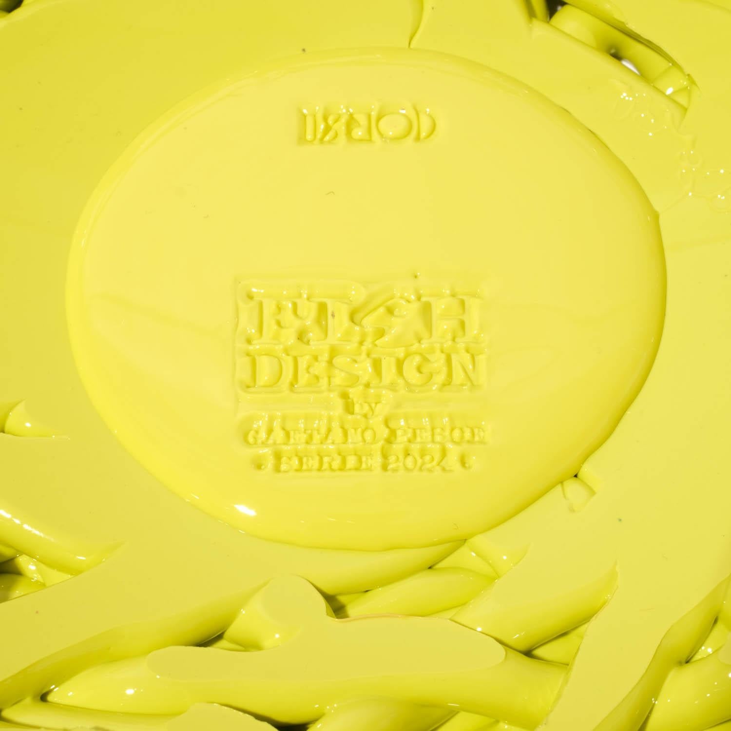 Gaetano Pesce Tutti Frutti II Basket XXL Resin Fluo Yellow For Sale 1