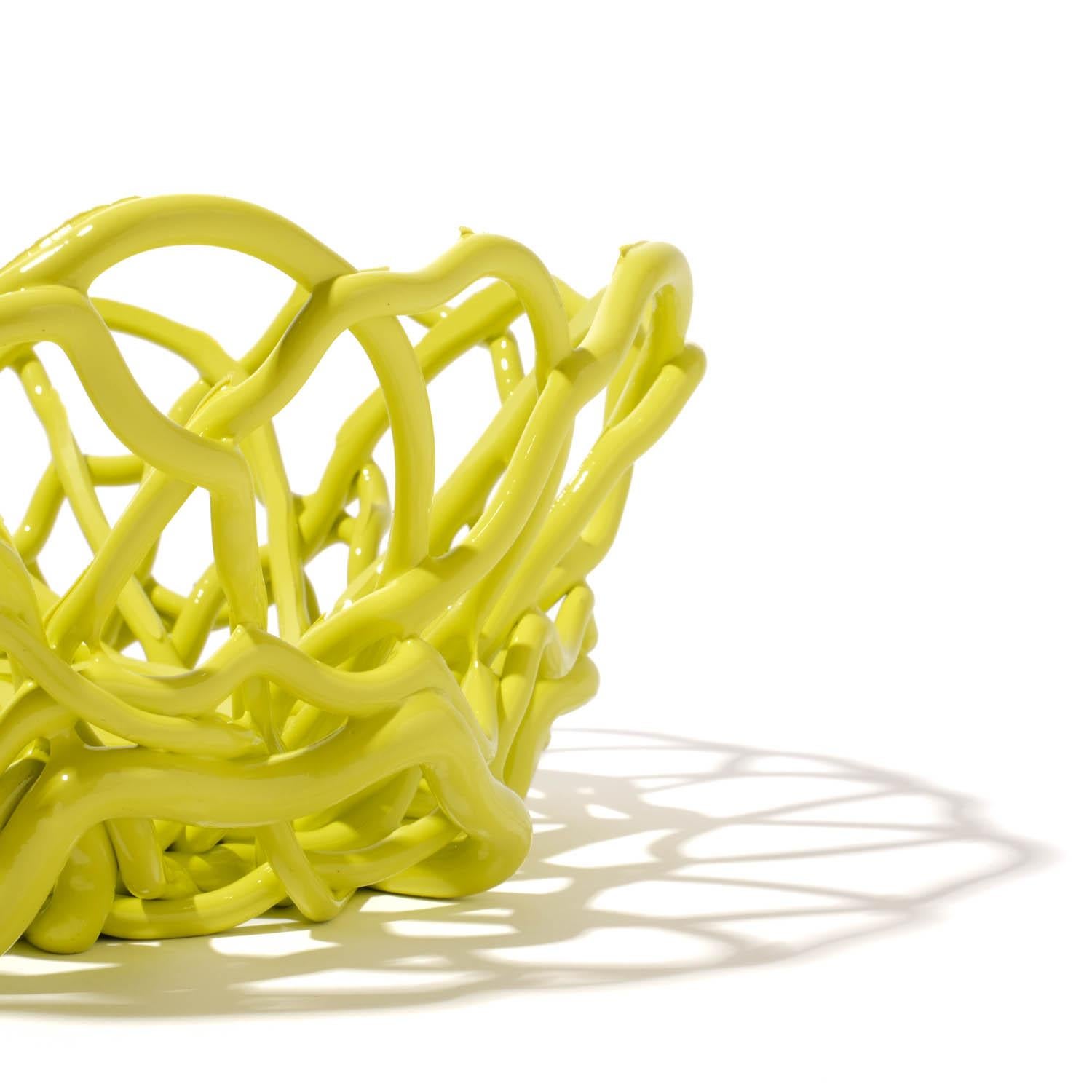 Gaetano Pesce Tutti Frutti II Basket XXL Resin Fluo Yellow For Sale 2