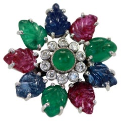 Tutti Frutti Ring, Emeralds, Rubies, Sapphires and Diamonds