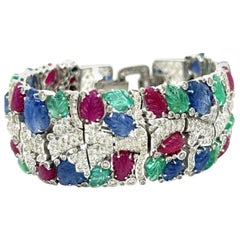 Tutti Frutti Style Art Deco Bracelet