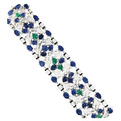 Bracelet Tutti Frutti, diamants, saphirs et émeraudes