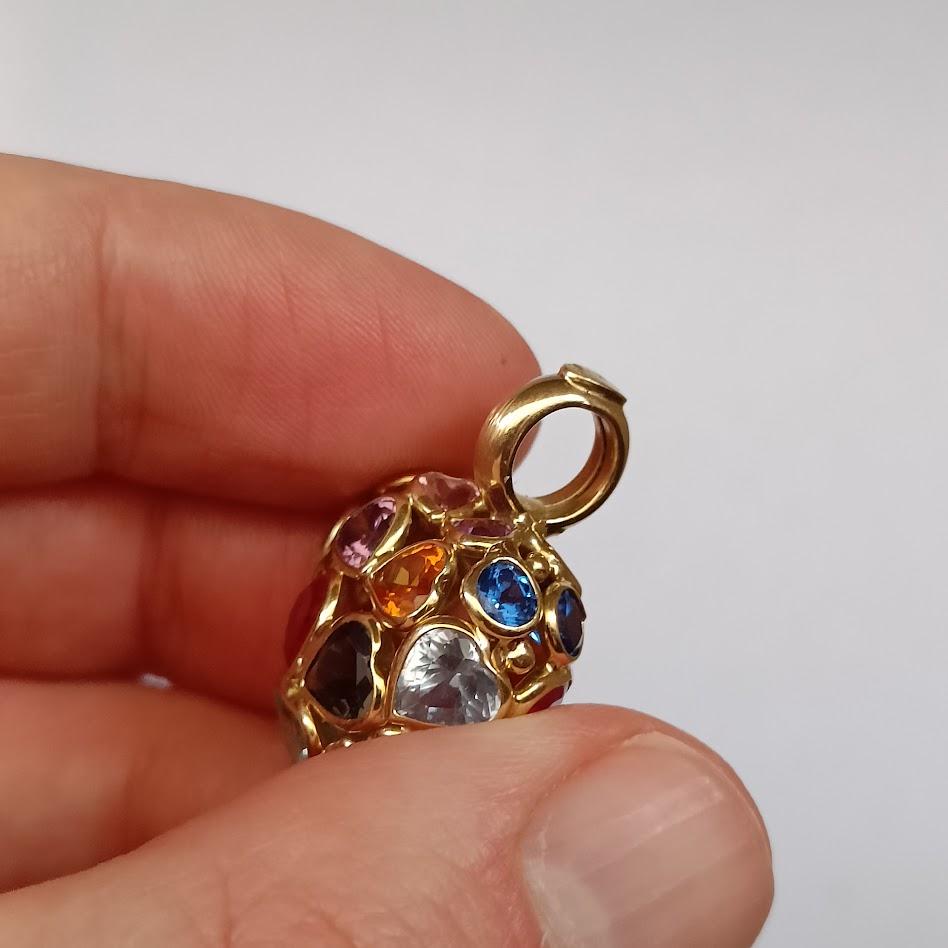 Ciondolo a forma di cuore in oro 18k TuttiFrutti in vendita 2