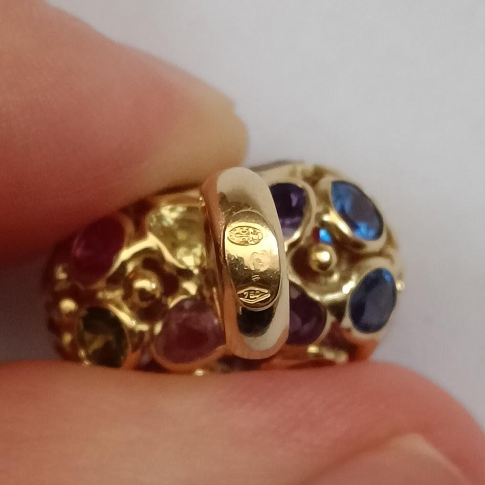 Ciondolo a forma di cuore in oro 18k TuttiFrutti in vendita 3